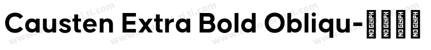 Causten Extra Bold Obliqu字体转换